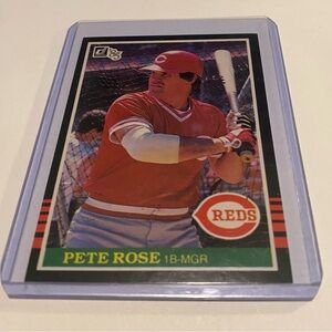Pete Rose 1985 Donruss Baseball Card # 641 Cincinnati Reds Vintage Collectible